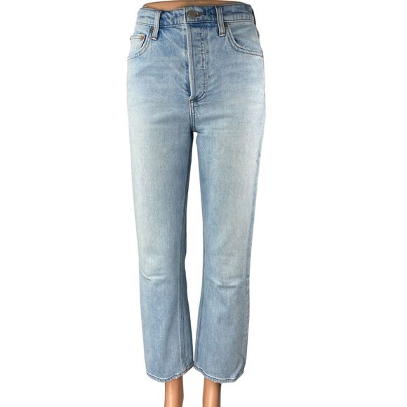 Aritzia Denim Forum The Arlo Womens Blue High Rise Straight Denim Jeans Pants 26 - Picture 1 of 6